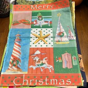 NWT EVERGREEN ENTERPRISES coastal Christmas collage II, Merry Christmas